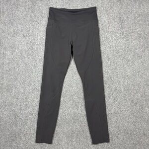 Athleta Quest Hybrid Tights Mid Rise Leggings Dark Gray Size 6